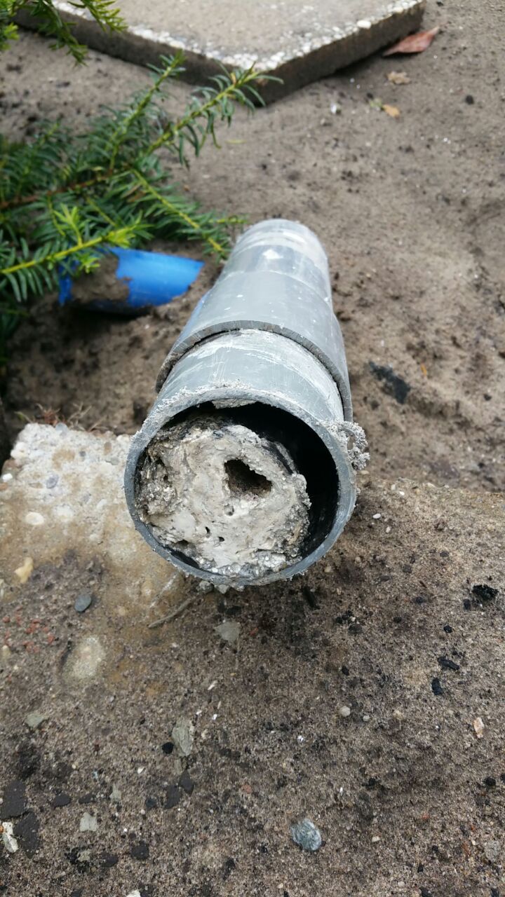 Dichtgeslibde rioolbuis